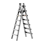 GROVIA 7/8/9-Step Walking - Ladder Built-in Tool Stable Steel Bag, Canvas Stainless Design