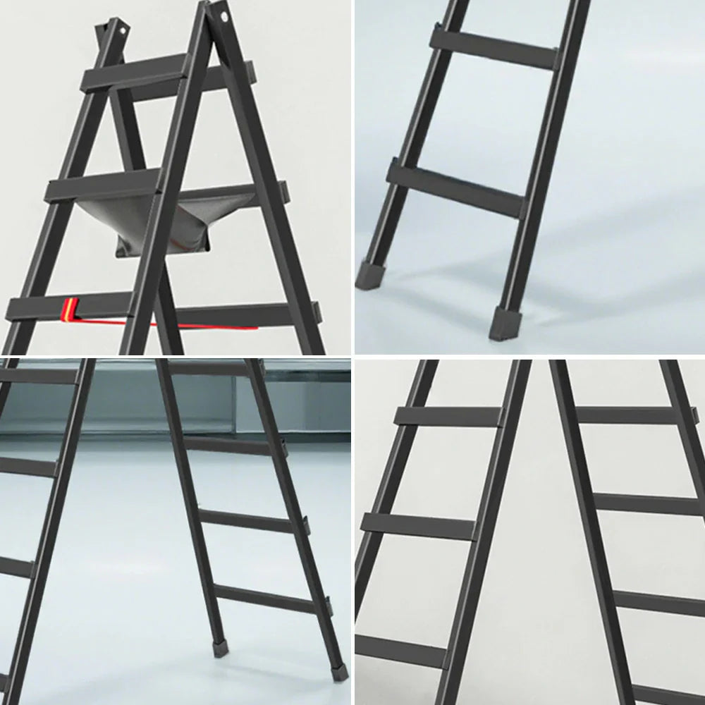 GROVIA 7/8/9-Step Built-in - Bag, Canvas Steel Ladder Carbon Stable Structure Walking - Tool Black