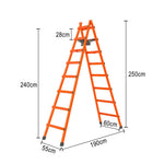 GROVIA 7/8/9-Step Canvas Carbon Walking Stable - Bag, Built-in Steel Ladder Tool Structure - Orange