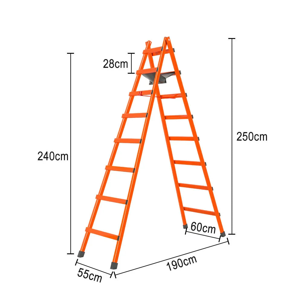 GROVIA 7/8/9-Step Canvas Carbon Walking Stable - Bag, Built-in Steel Ladder Tool Structure - Orange