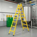 GROVIA 7/8/9-Step Carbon Bag, Tool Walking Ladder Built-in - Canvas Stable Structure Steel - Yellow