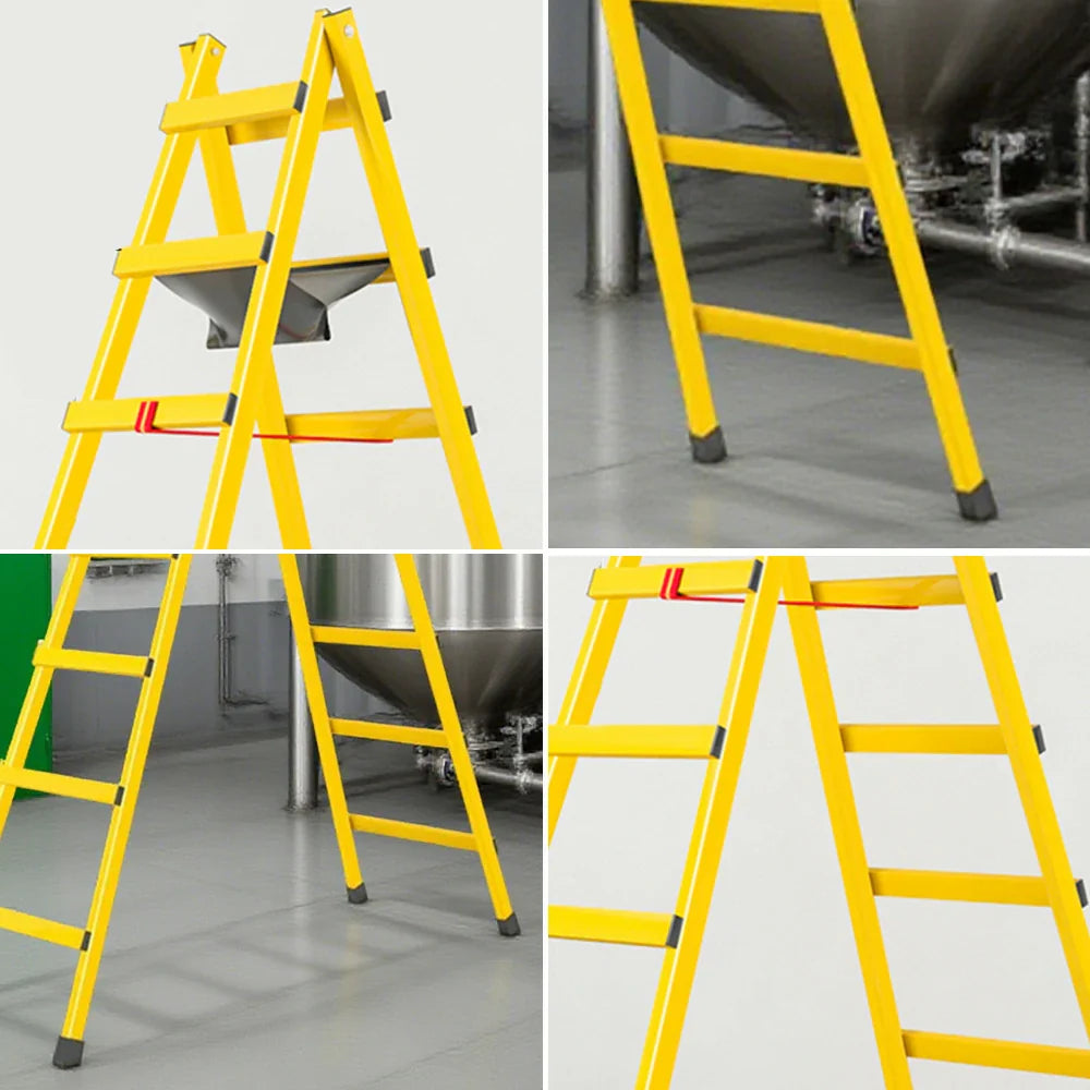 GROVIA 7/8/9-Step Carbon Bag, Tool Walking Ladder Built-in - Canvas Stable Structure Steel - Yellow
