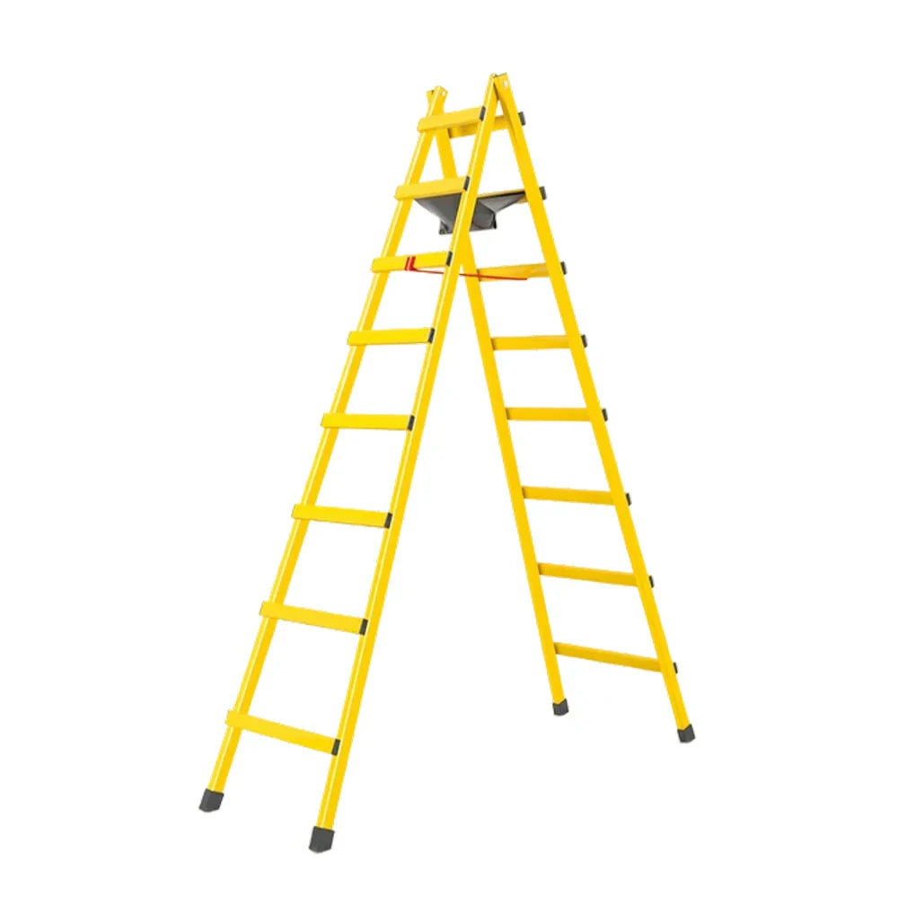 GROVIA 7/8/9-Step Carbon Bag, Tool Walking Ladder Built-in - Canvas Stable Structure Steel - Yellow