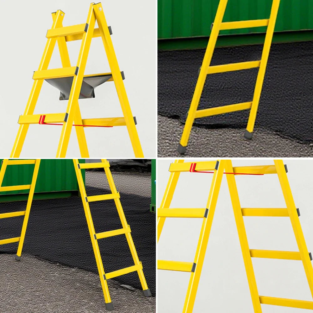 GROVIA 7/8/9-Step Carbon Bag, Tool Walking Ladder Built-in - Canvas Stable Structure Steel - Yellow