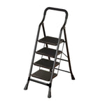 GROVIA 4/5/6-Step - Folding Steel 26cm Design, Ladder Carbon Pedal, Anti-Slip Non-Slip Feet - Slim Wide 7cm Black