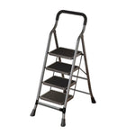 GROVIA 4/5/6-Step Feet Anti-Slip 26cm Slim Design, Ladder - 7cm Wide Carbon Steel - Non-Slip Pedal, Folding Gray