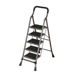 GROVIA 4/5/6-Step Feet Anti-Slip 26cm Slim Design, Ladder - 7cm Wide Carbon Steel - Non-Slip Pedal, Folding Gray