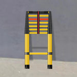 GROVIA 3m/4m/5m - Retractable Insulated Capacity, Foldable Fiberglass 6.85cm Anti-Slip 150kg Ladder Pedals, Design