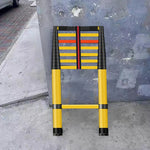 GROVIA 3m/4m/5m - Retractable Insulated Capacity, Foldable Fiberglass 6.85cm Anti-Slip 150kg Ladder Pedals, Design