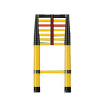 GROVIA 3m/4m/5m - Retractable Insulated Capacity, Foldable Fiberglass 6.85cm Anti-Slip 150kg Ladder Pedals, Design