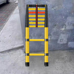 GROVIA 3m/4m/5m - Retractable Insulated Capacity, Foldable Fiberglass 6.85cm Anti-Slip 150kg Ladder Pedals, Design
