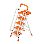 GROVIA 4/5/6 Handrail Step Tray, Folding Tool Wide Foldable - Steel 26cm to Ladder 10cm, Anti-Slip Pedals, Feet - Carbon Orange