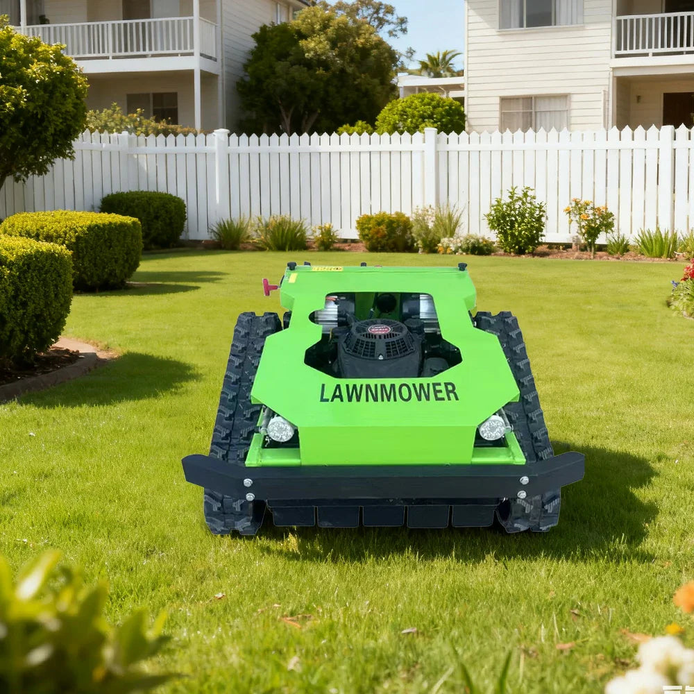 GROVIA 224CC Lawn for Cutting Design Motors, Self-Charging, Remote - Lawns All-Terrain 50cm Control Power, Hybrid Mower, Heavy-Duty Large Dual Width, 9HP 600W Green