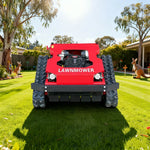 GROVIA 224CC Remote Mower, Control Lawn Dual Large Power, Hybrid Heavy-Duty Motors, for Cutting Lawns 600W Self-Charging, 9HP 50cm Design - All-Terrain Width, Red