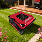 GROVIA 224CC Remote Mower, Control Lawn Dual Large Power, Hybrid Heavy-Duty Motors, for Cutting Lawns 600W Self-Charging, 9HP 50cm Design - All-Terrain Width, Red