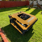 GROVIA 224CC Lawn for Hybrid Remote 9HP Control Heavy-Duty Mower, Dual All-Terrain 50cm Motors, - Width, Cutting Lawns 600W Power, Design Self-Charging, Large Yellow