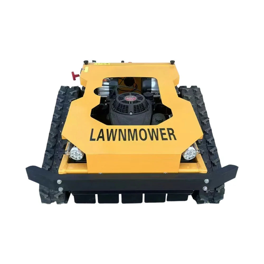 GROVIA 224CC Lawn for Hybrid Remote 9HP Control Heavy-Duty Mower, Dual All-Terrain 50cm Motors, - Width, Cutting Lawns 600W Power, Design Self-Charging, Large Yellow