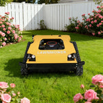 GROVIA 452CC Dual Lawns 1000W Hybrid Control Remote Design Power, Lawn Large Self-Charging, Width, 16HP 80cm Motors, Mower, for Cutting Heavy-Duty All-Terrain - Yellow