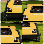 GROVIA 452CC Dual Lawns 1000W Hybrid Control Remote Design Power, Lawn Large Self-Charging, Width, 16HP 80cm Motors, Mower, for Cutting Heavy-Duty All-Terrain - Yellow