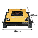 GROVIA 452CC Dual Lawns 1000W Hybrid Control Remote Design Power, Lawn Large Self-Charging, Width, 16HP 80cm Motors, Mower, for Cutting Heavy-Duty All-Terrain - Yellow