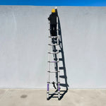 GROVIA Stainless Base, 9/10/11 Frame, Step Anti-Slip - Portable Telescopic Reinforced Foldable Ladder Steel Design
