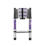 GROVIA Stainless Base, 9/10/11 Frame, Step Anti-Slip - Portable Telescopic Reinforced Foldable Ladder Steel Design