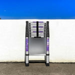 GROVIA Stainless Base, 9/10/11 Frame, Step Anti-Slip - Portable Telescopic Reinforced Foldable Ladder Steel Design