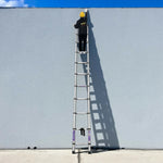 GROVIA Stainless Base, 9/10/11 Frame, Step Anti-Slip - Portable Telescopic Reinforced Foldable Ladder Steel Design