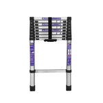 GROVIA Stainless Base, 9/10/11 Frame, Step Anti-Slip - Portable Telescopic Reinforced Foldable Ladder Steel Design