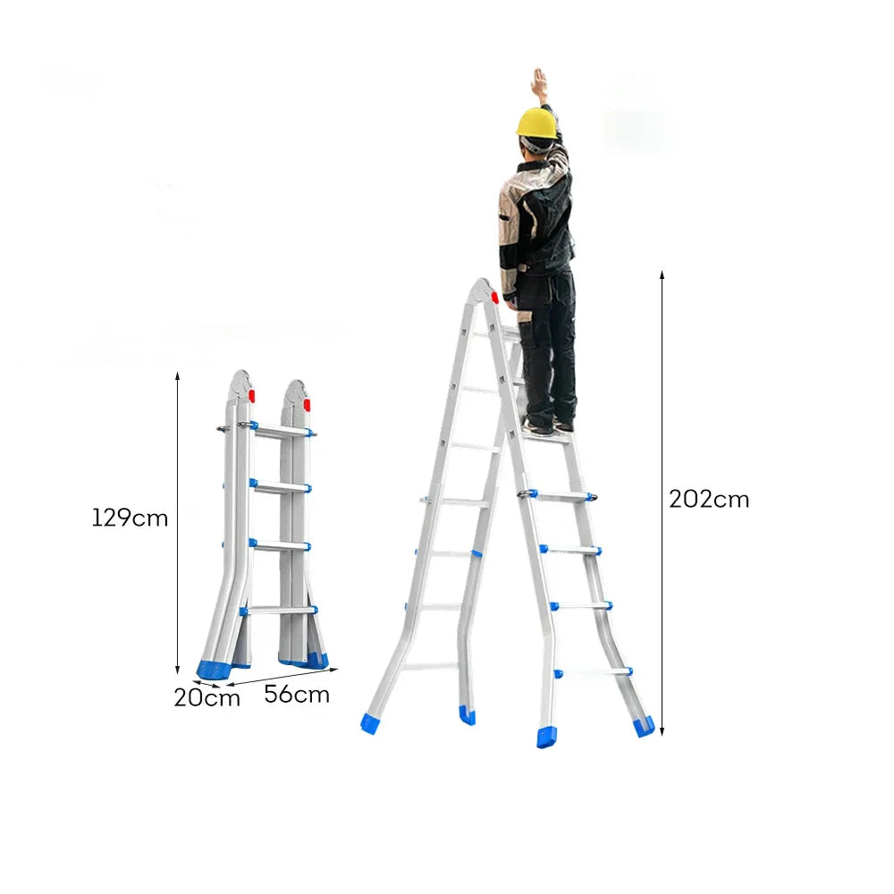 GROVIA 4/5/6 Pedals, Wide Steel Ladder 7cm Slim - Folding Fold Feet, 26cm Anti-Slip Carbon Step White