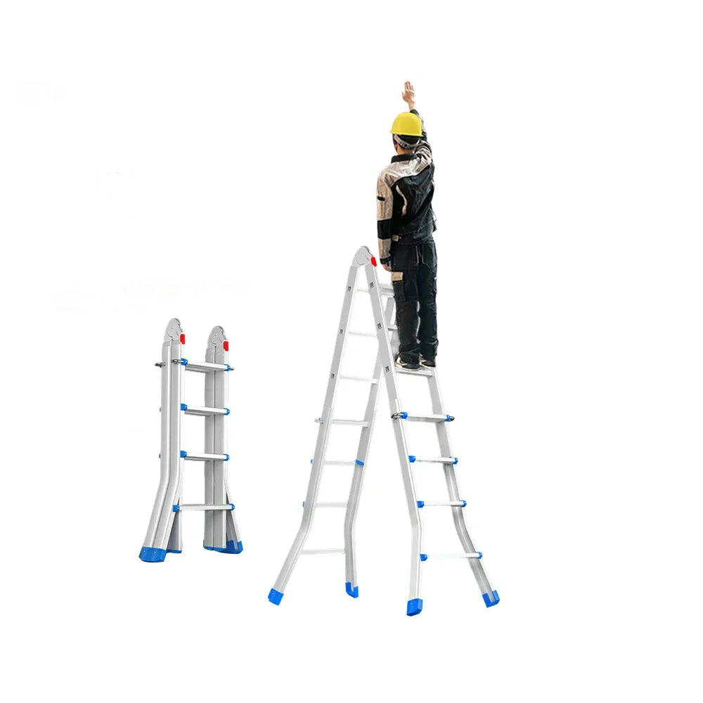 GROVIA 4/5/6 Pedals, Wide Steel Ladder 7cm Slim - Folding Fold Feet, 26cm Anti-Slip Carbon Step White