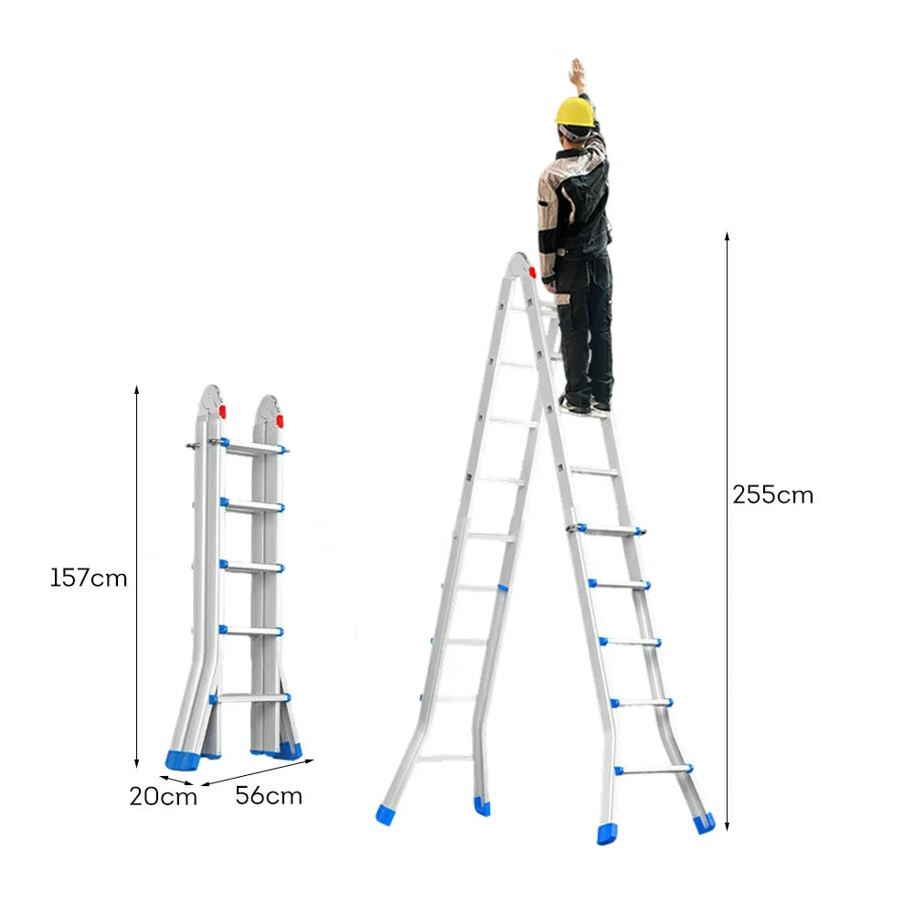 GROVIA 4/5/6 Pedals, Wide Steel Ladder 7cm Slim - Folding Fold Feet, 26cm Anti-Slip Carbon Step White