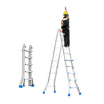 GROVIA 4/5/6 Pedals, Wide Steel Ladder 7cm Slim - Folding Fold Feet, 26cm Anti-Slip Carbon Step White