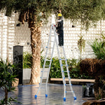 GROVIA 4/5/6 Pedals, Wide Steel Ladder 7cm Slim - Folding Fold Feet, 26cm Anti-Slip Carbon Step White