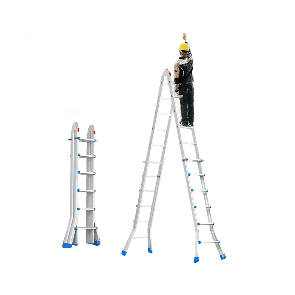 GROVIA 4/5/6 Pedals, Wide Steel Ladder 7cm Slim - Folding Fold Feet, 26cm Anti-Slip Carbon Step White