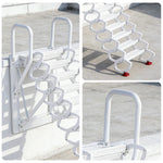 GROVIA Wall Mounted Retractable Loft Ladder Space Saving Heavy Duty Carbon Steel Alloy Wide Anti-Slip Steps - White