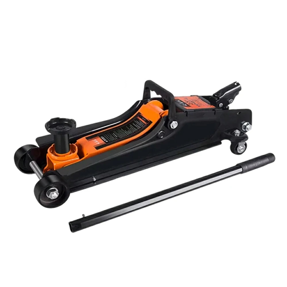GROVIA 2.5T Hydraulic Floor Jack Low Profile Heavy Duty Car Lift 80-450mm Range Portable Garage Emergency Tool - Black