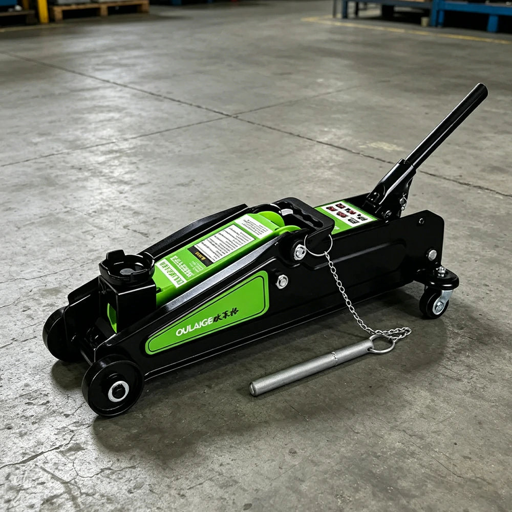 GROVIA 3T Electric Vehicle Hydraulic Floor Jack Heavy Duty Steel Low Profile 135-387mm Lifting Range Garage Use - Black