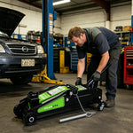 GROVIA 3T Electric Vehicle Hydraulic Floor Jack Heavy Duty Steel Low Profile 135-387mm Lifting Range Garage Use - Black