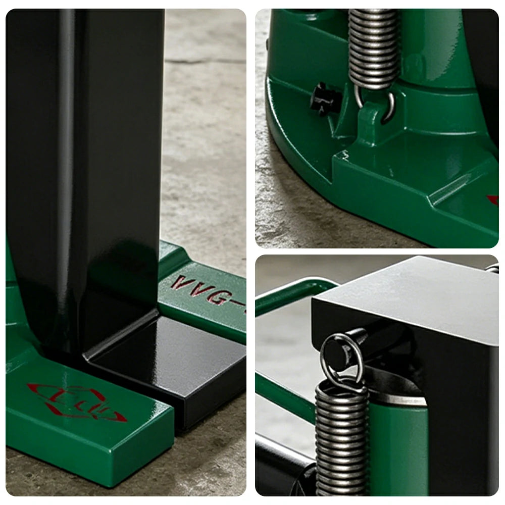 GROVIA Hydraulic Toe Jack 5T Top 2.5T Toe / 10T Top 5T Toe Heavy Duty Industrial Lifting Compact Design Factory Use - Green