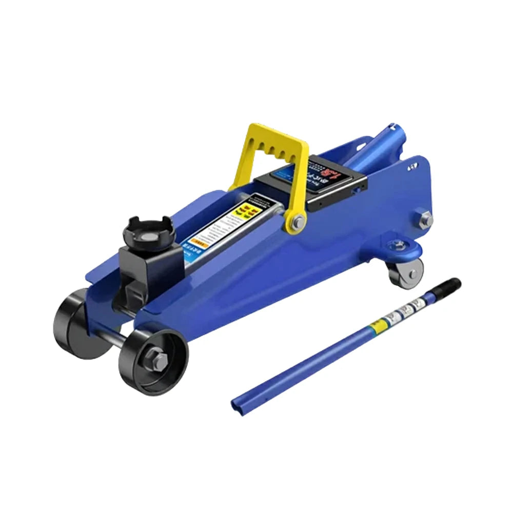 GROVIA 1.5T Portable Hydraulic Floor Jack Compact 135-280mm Lifting Range Light Duty Small Car Use Carton Pack - Blue