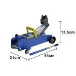 GROVIA 2T Hydraulic Floor Jack Upgraded High Lift 135-340mm Heavy Duty Steel Mid Size Car Garage Use Carton Pack - Blue