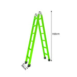 GROVIA 3 Step Reinforced A-Frame Ladder with Extra Wide Anti-Slip Steps for Home and Commercial Use - Green