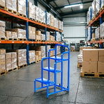 GROVIA 3 Step Detachable Platform Ladder with Safety Handrails 0.75m Platform Height for Warehouse Use - Blue