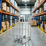 GROVIA 3 Step Detachable Platform Ladder with Safety Handrails 0.75m Platform Height for Warehouse Use - White