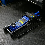 GROVIA 2.5T Hydraulic Floor Jack Ultra Low Profile 85-380mm Heavy Duty SUV Sedan Garage Use Carton Pack - Blue