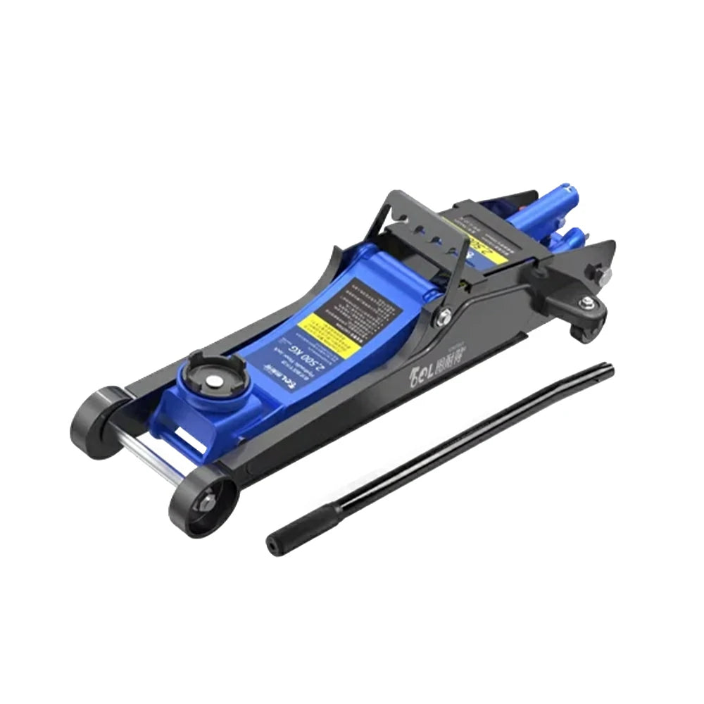 GROVIA 2.5T Hydraulic Floor Jack Ultra Low Profile 85-380mm Heavy Duty SUV Sedan Garage Use Carton Pack - Blue