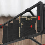 GROVIA Prestige Series Carbon Steel 4-Step Folding Ladder - Tool Tray & 35 x 29cm Platform, 3.05m Reach - Black