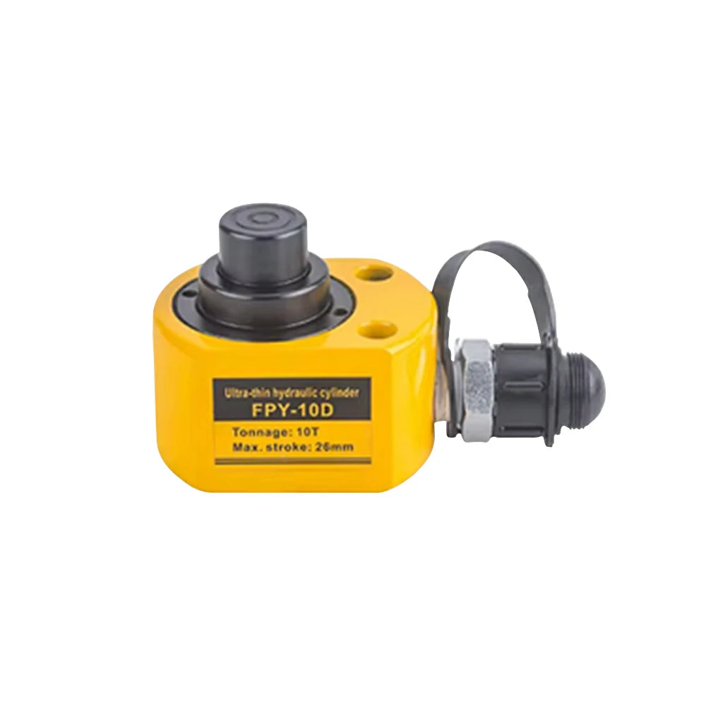 GROVIA 10T Multi Stage Hydraulic Jack 26mm Stroke Compact High Pressure Industrial Lifting Equipment Use - Yellow