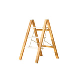 GROVIA Designer Series 3-Step Folding Ladder - Decorative Plant Stand & Storage Shelf, Lightweight Home Step Stool - Spruce White